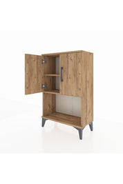 Arges Komodin 2 Raflı 2 Kapaklı 60x30x96 - S14M033V9A
