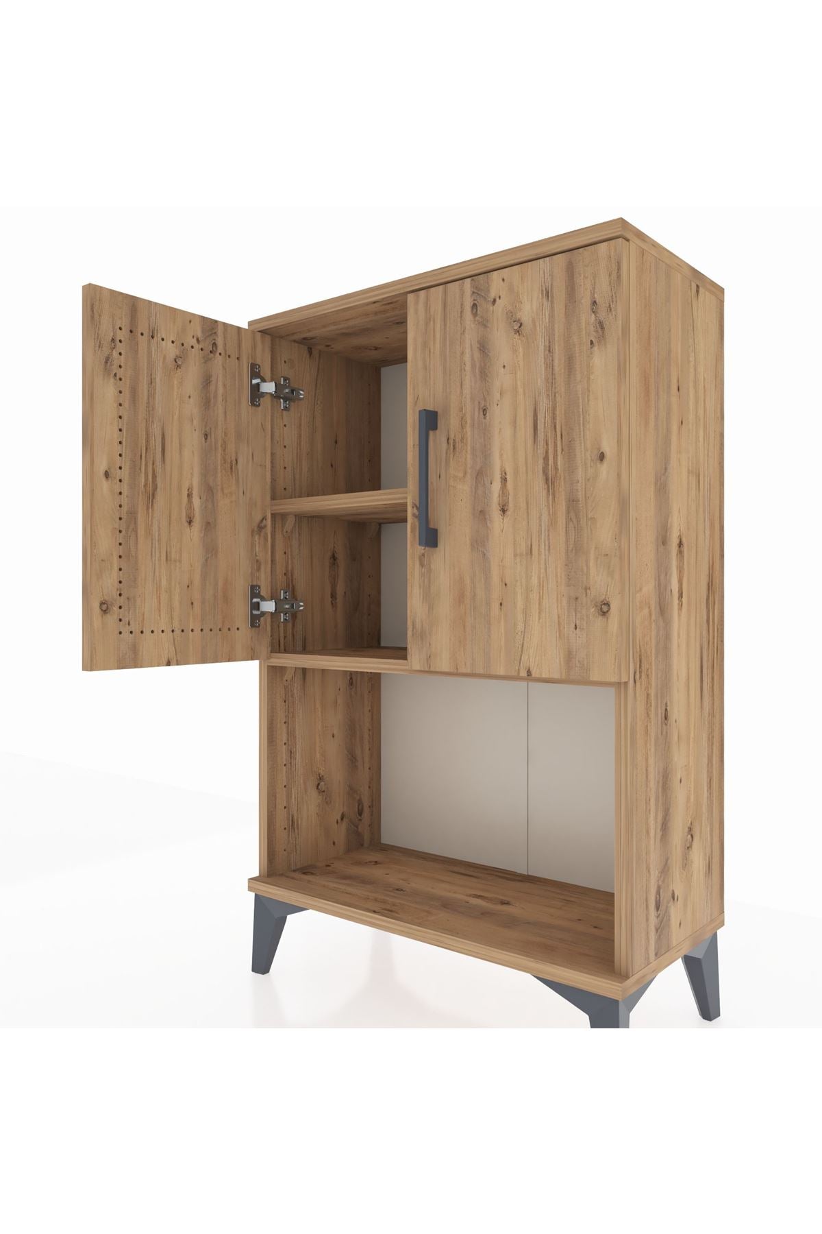 Arges Komodin 2 Raflı 2 Kapaklı 60x30x96 - S14M033V9A
