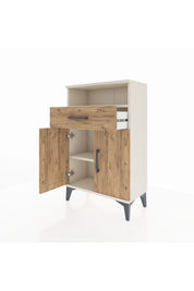 Arges Komodin 2 Raflı Tek Çekmeceli 2 Kapaklı 60x30x96 - S14M035V3A