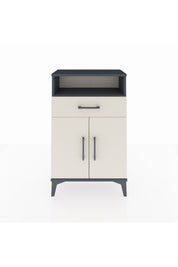 Arges Komodin 2 Raflı Tek Çekmeceli 2 Kapaklı 60x30x96 - S14M035V4A