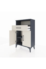 Arges Komodin 2 Raflı Tek Çekmeceli 2 Kapaklı 60x30x96 - S14M035V4A