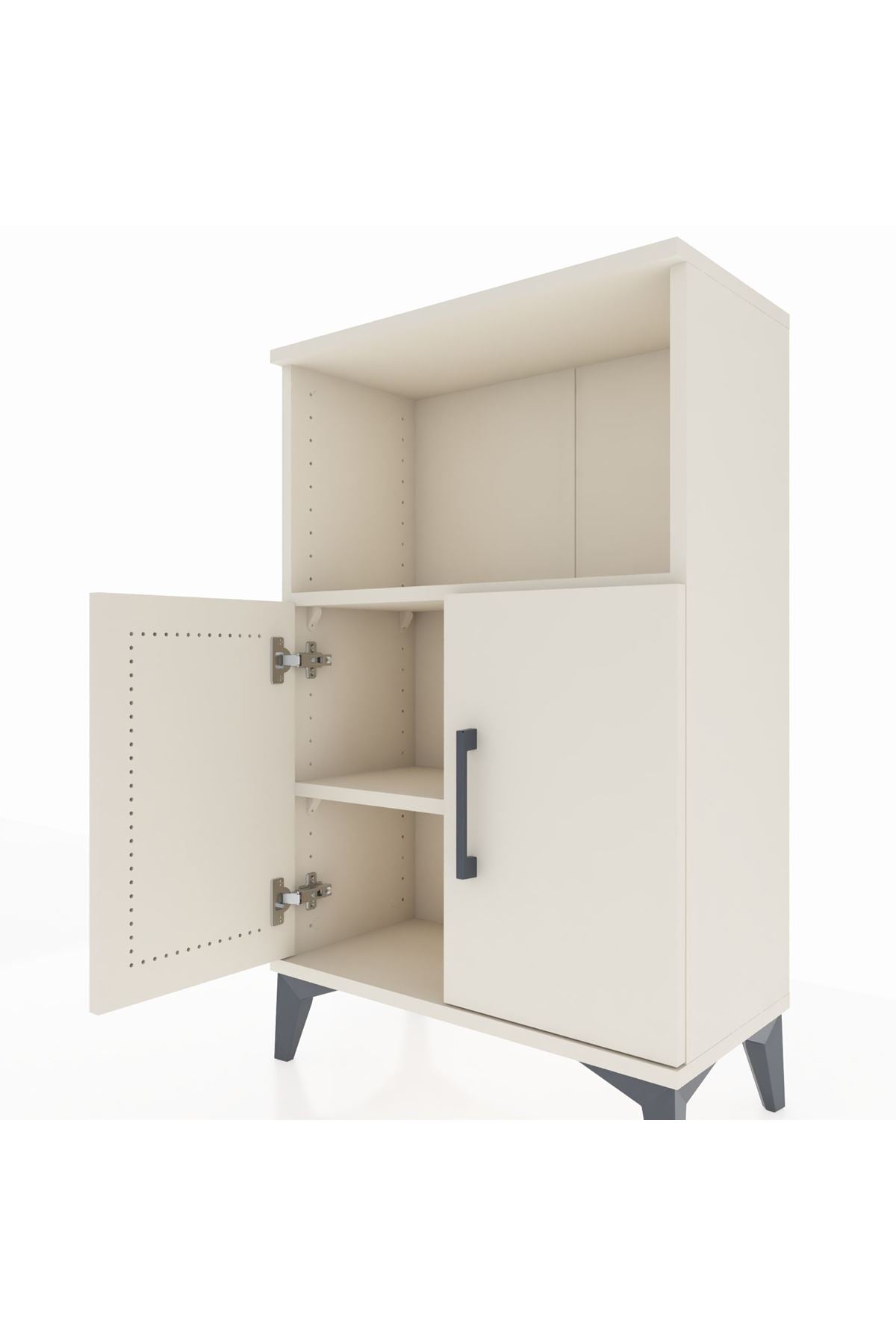Arges Komodin 2 Raflı 2 Kapaklı 60x30x96 - S14M036V1A