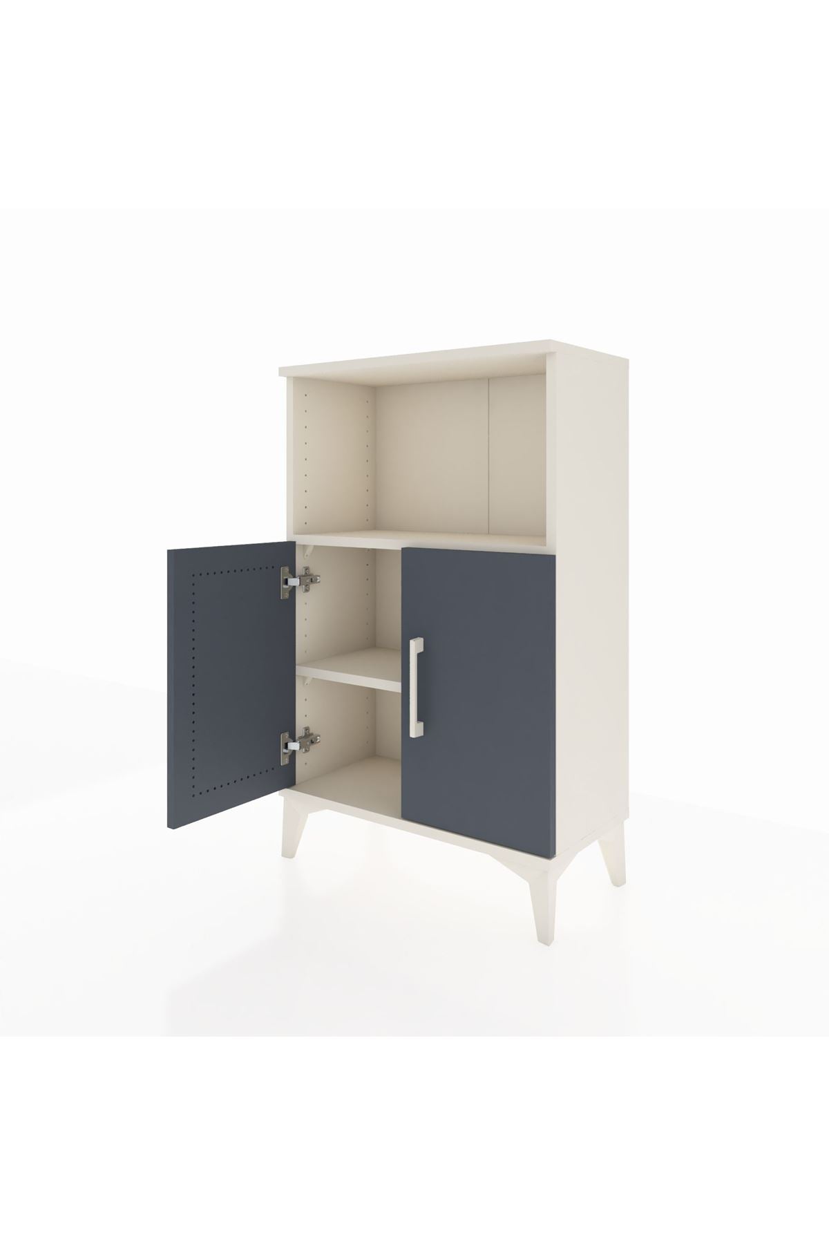 Arges Komodin 2 Raflı 2 Kapaklı 60x30x96 - S14M036V2A