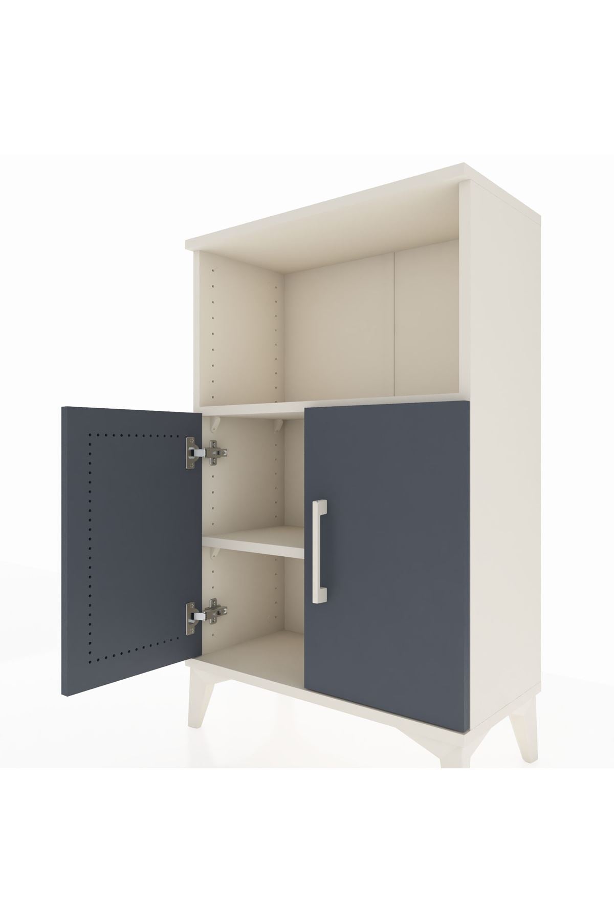 Arges Komodin 2 Raflı 2 Kapaklı 60x30x96 - S14M036V2A