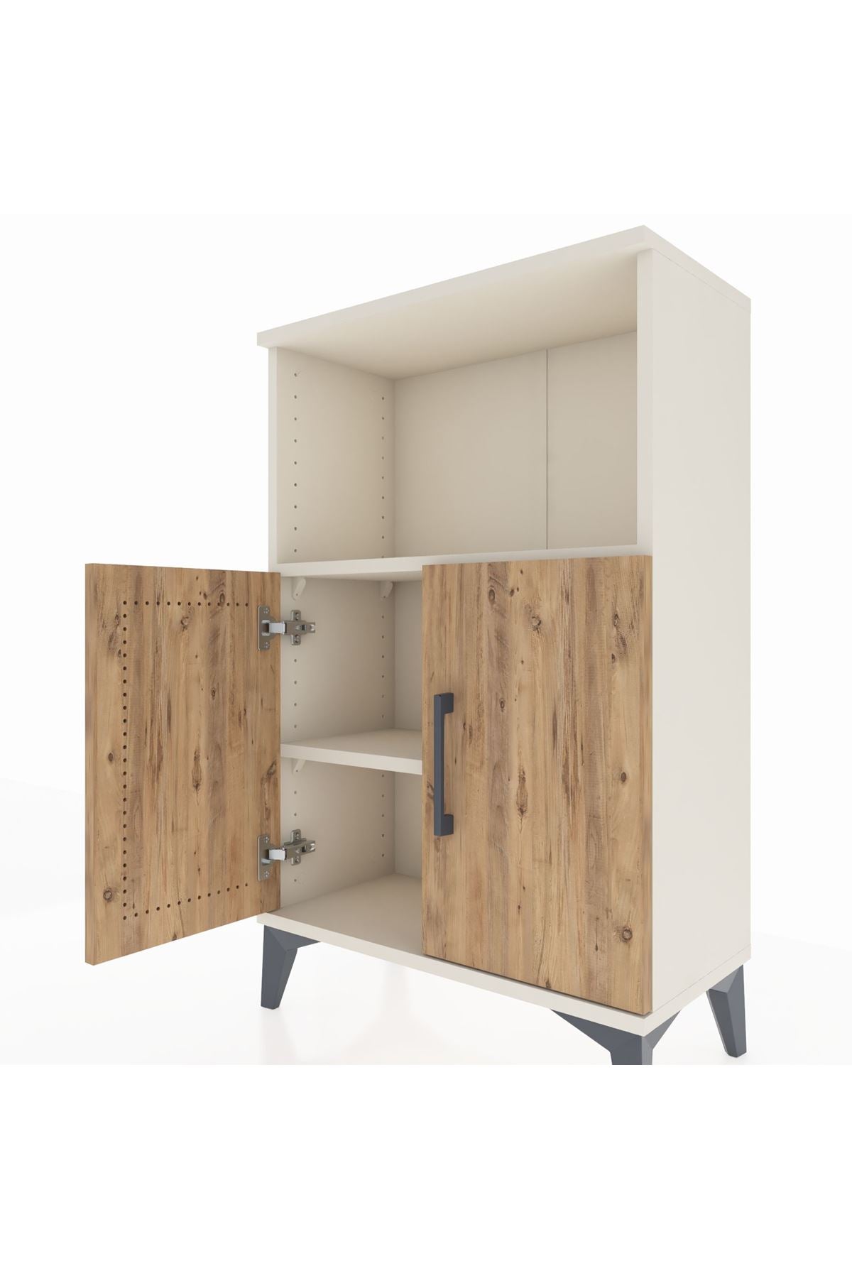 Arges Komodin 2 Raflı 2 Kapaklı 60x30x96 - S14M036V3A