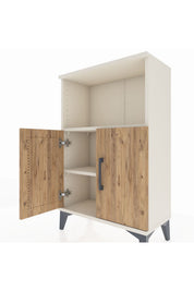 Arges Komodin 2 Raflı 2 Kapaklı 60x30x96 - S14M036V3A