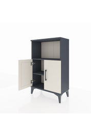 Arges Komodin 2 Raflı 2 Kapaklı 60x30x96 - S14M036V4A