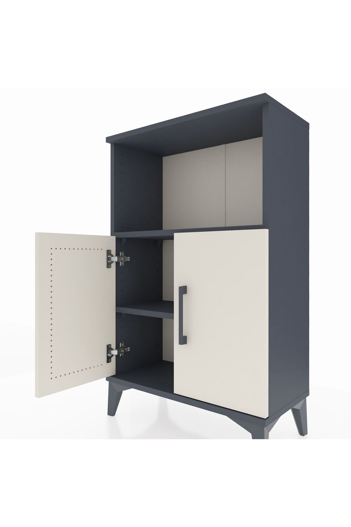 Arges Komodin 2 Raflı 2 Kapaklı 60x30x96 - S14M036V4A