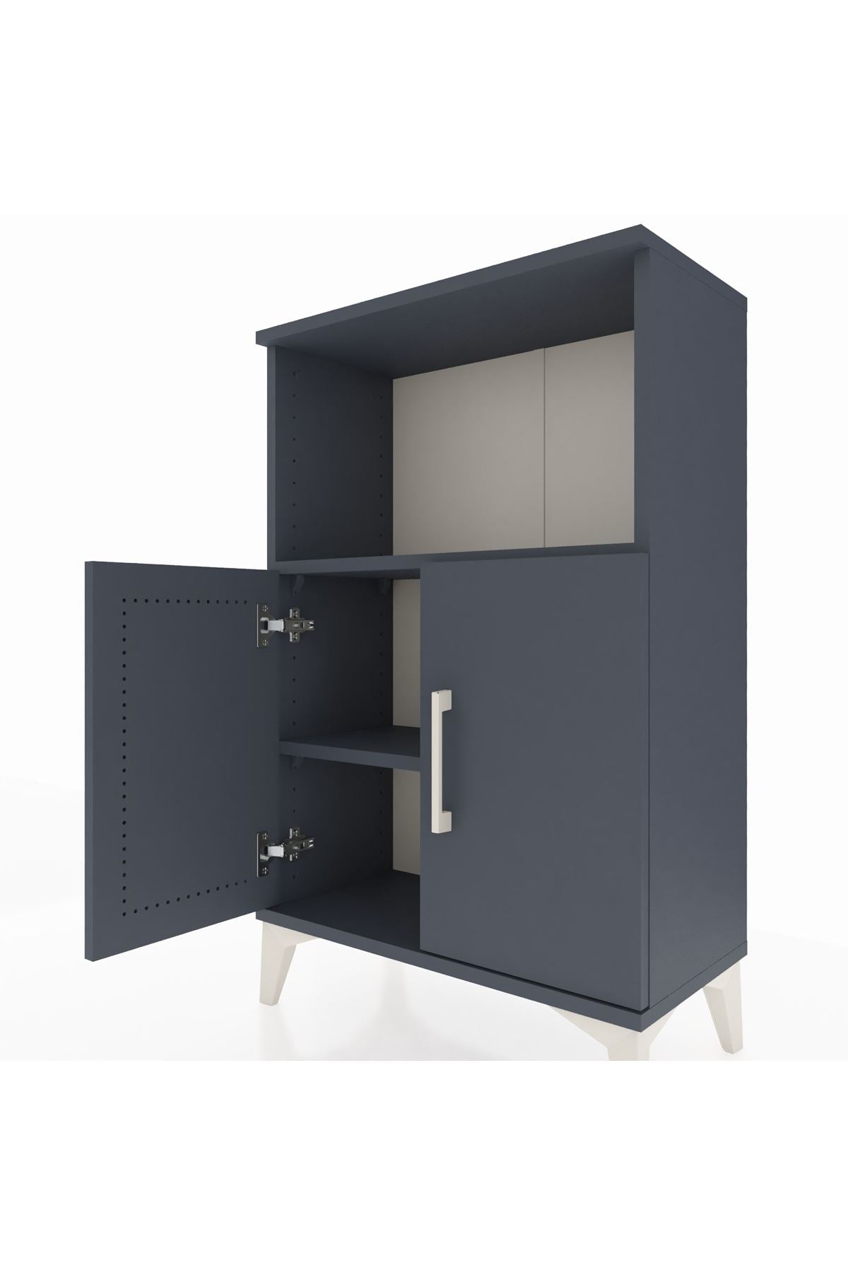 Arges Komodin 2 Raflı 2 Kapaklı 60x30x96 - S14M036V5A