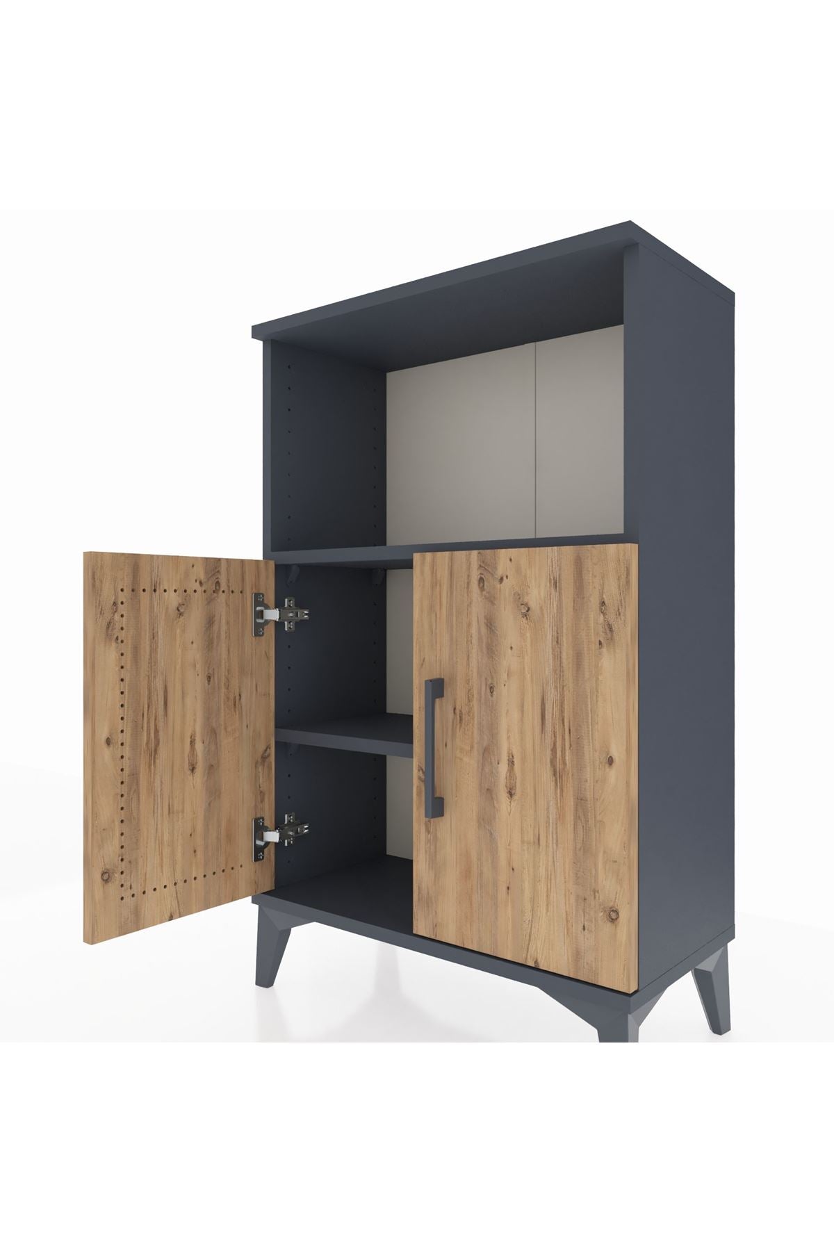 Arges Komodin 2 Raflı 2 Kapaklı 60x30x96 - S14M036V6A