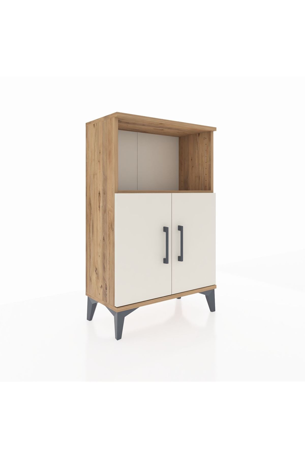 Arges Komodin 2 Raflı 2 Kapaklı 60x30x96 - S14M036V7A