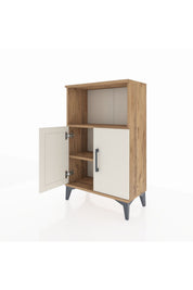Arges Komodin 2 Raflı 2 Kapaklı 60x30x96 - S14M036V7A