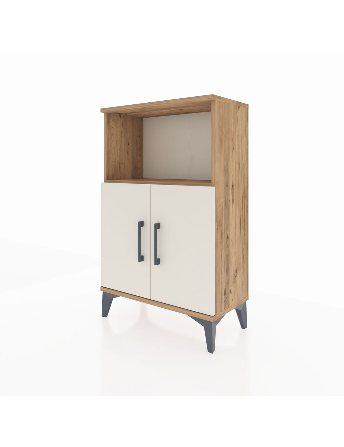 Arges Komodin 2 Raflı 2 Kapaklı 60x30x96 - S14M036V7A