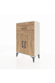 Arges Komodin Tek Raflı Tek Çekmeceli 2 Kapaklı 60x30x96 - S14M037V3A