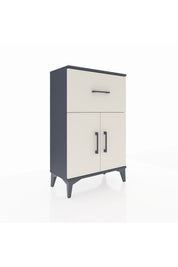 Arges Komodin Tek Raflı Tek Çekmeceli 2 Kapaklı 60x30x96 - S14M037V4A
