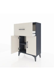 Arges Komodin Tek Raflı Tek Çekmeceli 2 Kapaklı 60x30x96 - S14M037V4A