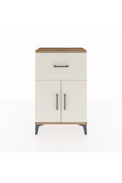 Arges Komodin Tek Raflı Tek Çekmeceli 2 Kapaklı 60x30x96 - S14M037V7A