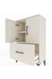 Arges Komodin 2 Raflı Tek Çekmeceli 2 Kapaklı 60x30x96 - S14M038V1A