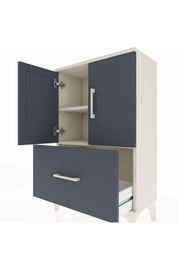 Arges Komodin 2 Raflı Tek Çekmeceli 2 Kapaklı 60x30x96 - S14M038V2A