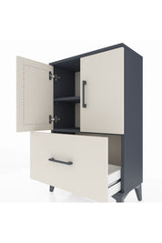 Arges Komodin 2 Raflı Tek Çekmeceli 2 Kapaklı 60x30x96 - S14M038V4A
