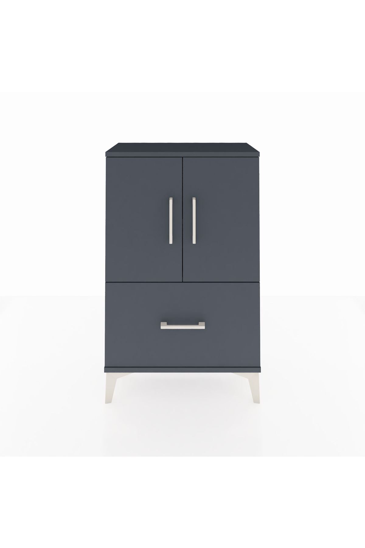 Arges Komodin 2 Raflı Tek Çekmeceli 2 Kapaklı 60x30x96 - S14M038V5A