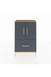 Arges Komodin 2 Raflı Tek Çekmeceli 2 Kapaklı 60x30x96 - S14M038V8A