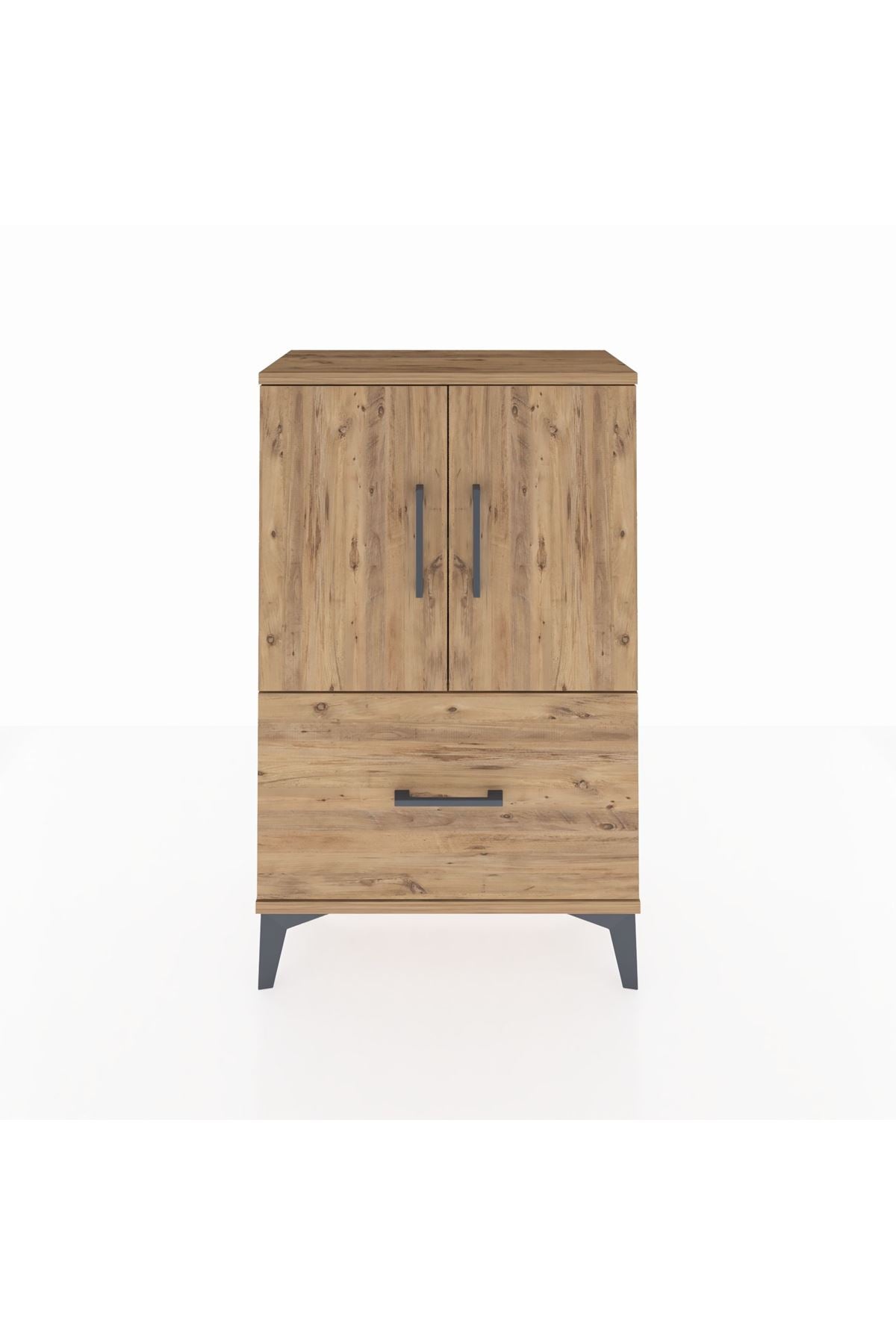 Arges Komodin 2 Raflı Tek Çekmeceli 2 Kapaklı 60x30x96 - S14M038V9A