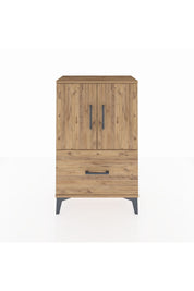 Arges Komodin 2 Raflı Tek Çekmeceli 2 Kapaklı 60x30x96 - S14M038V9A