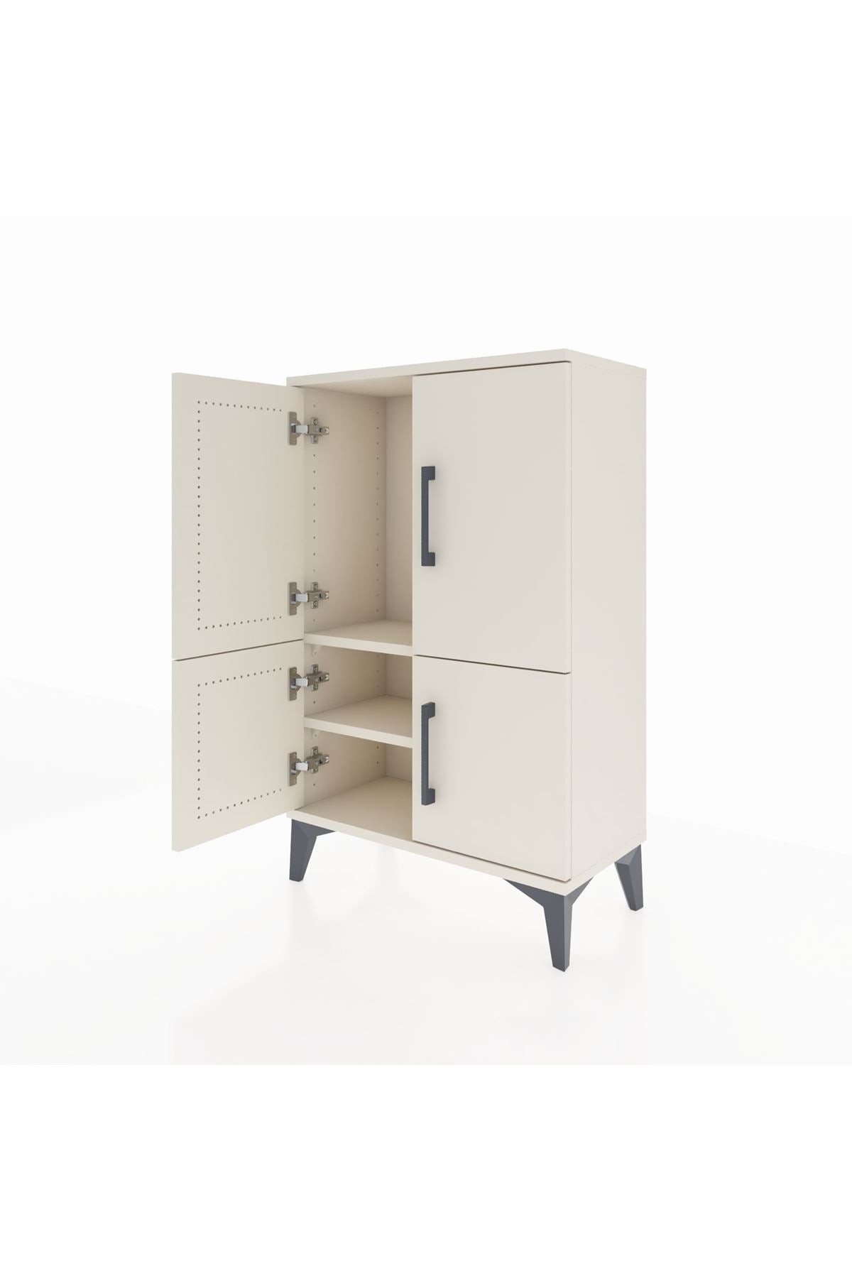 Arges Komodin 2 Raflı 4 Kapaklı 60x30x96 - S14M039V1A