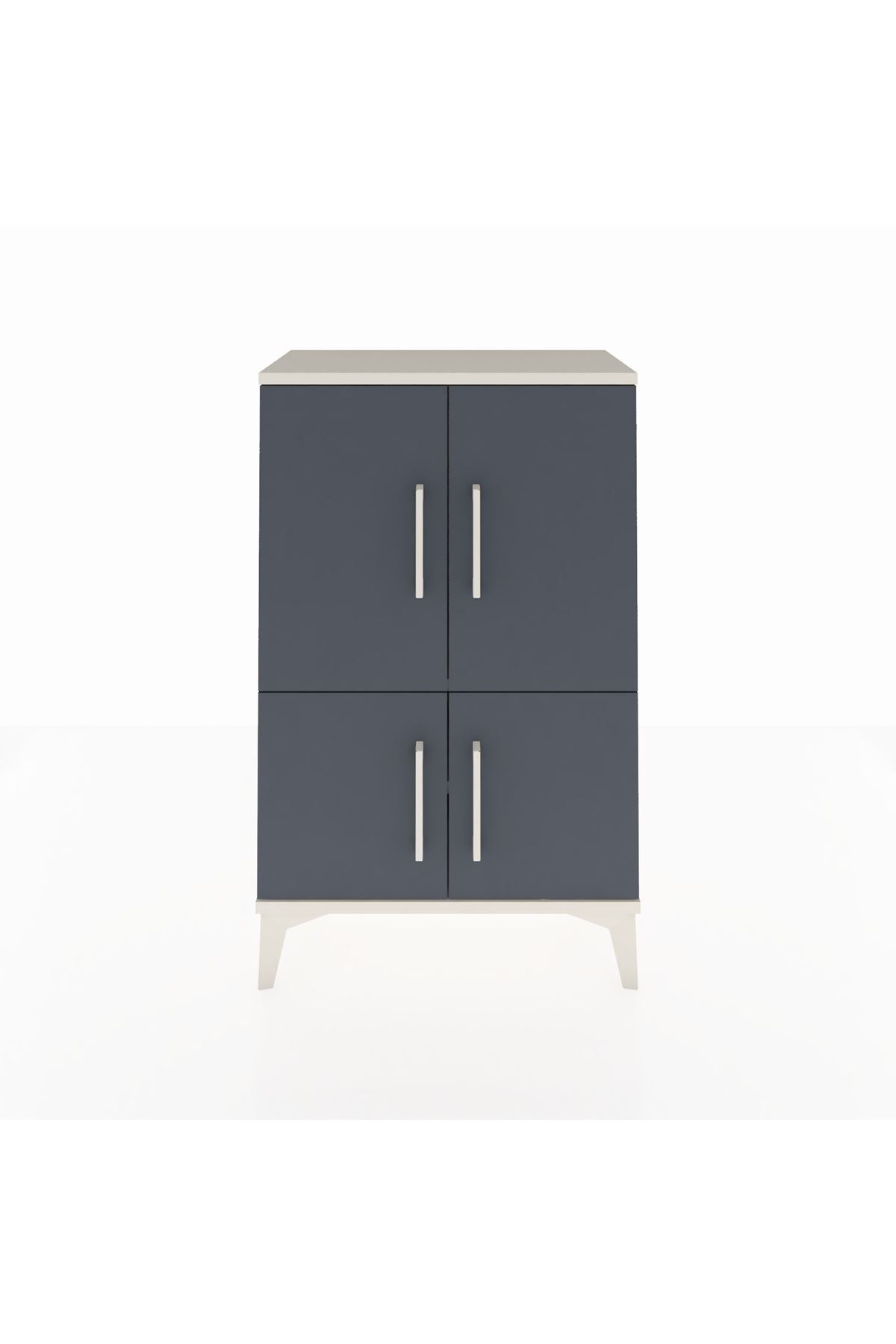 Arges Komodin 2 Raflı 4 Kapaklı 60x30x96 - S14M039V2A