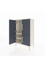 Arges Komodin 2 Raflı 4 Kapaklı 60x30x96 - S14M039V2A