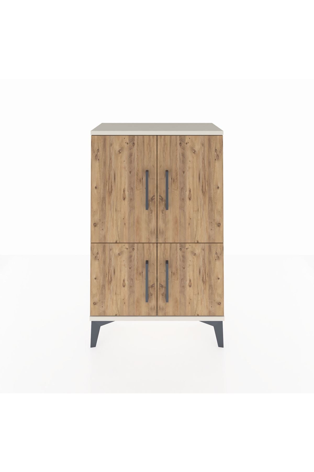 Arges Komodin 2 Raflı 4 Kapaklı 60x30x96 - S14M039V3A