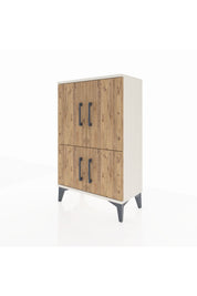 Arges Komodin 2 Raflı 4 Kapaklı 60x30x96 - S14M039V3A