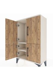 Arges Komodin 2 Raflı 4 Kapaklı 60x30x96 - S14M039V3A