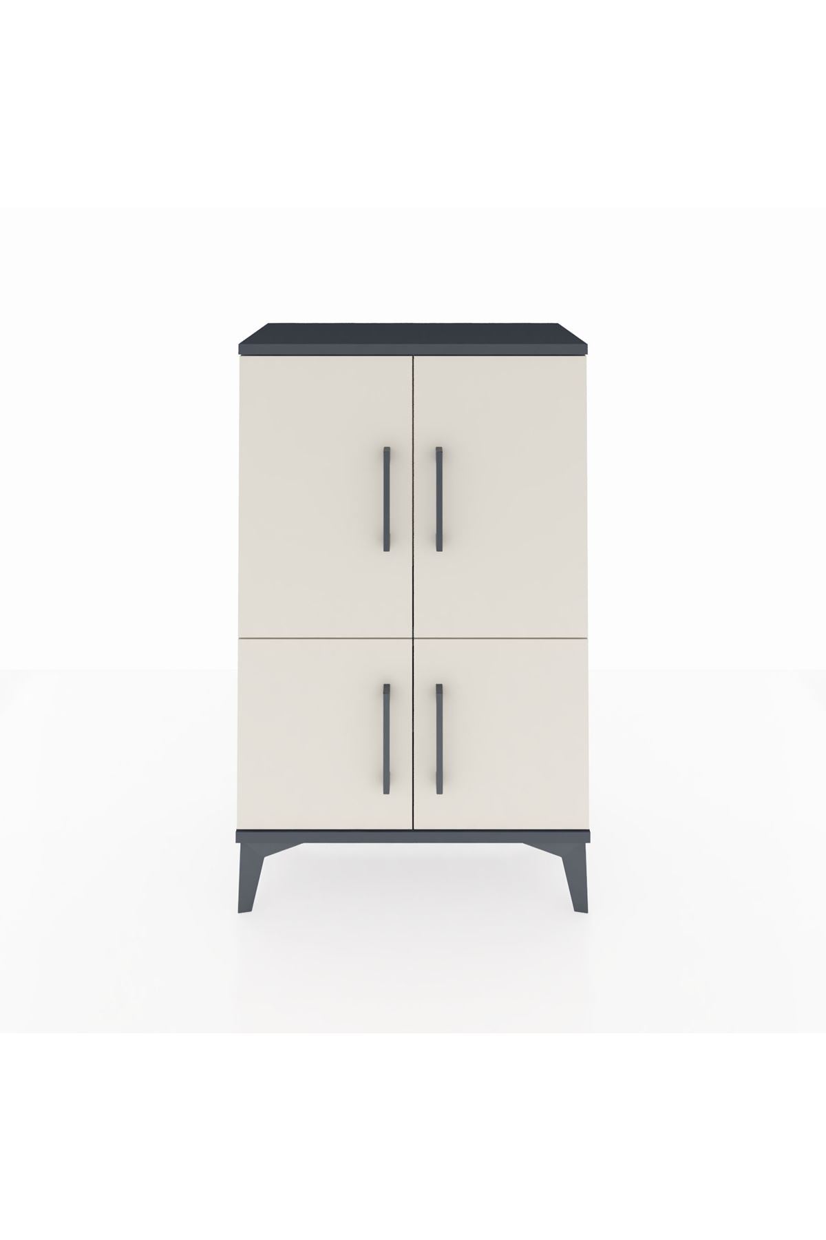 Arges Komodin 2 Raflı 4 Kapaklı 60x30x96 - S14M039V4A