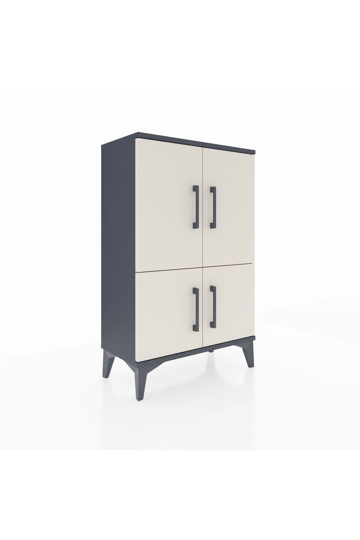Arges Komodin 2 Raflı 4 Kapaklı 60x30x96 - S14M039V4A