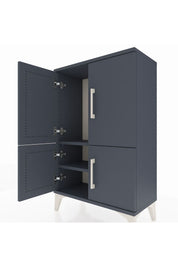 Arges Komodin 2 Raflı 4 Kapaklı 60x30x96 - S14M039V5A