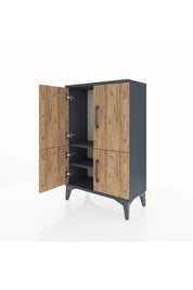 Arges Komodin 2 Raflı 4 Kapaklı 60x30x96 - S14M039V6A