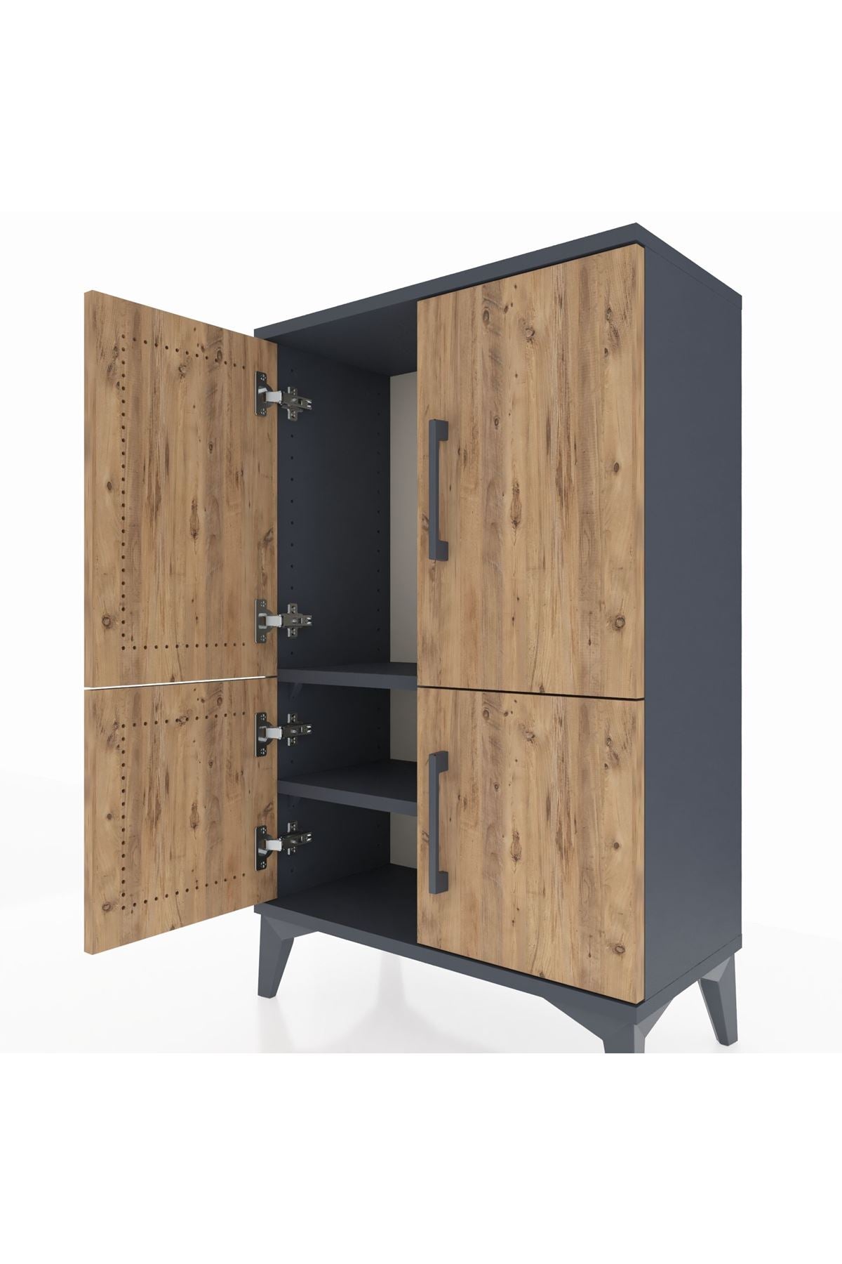Arges Komodin 2 Raflı 4 Kapaklı 60x30x96 - S14M039V6A