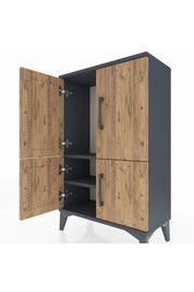 Arges Komodin 2 Raflı 4 Kapaklı 60x30x96 - S14M039V6A