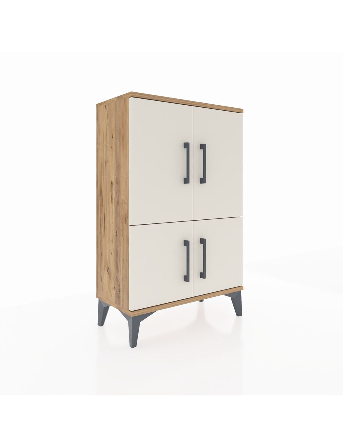 Arges Komodin 2 Raflı 4 Kapaklı 60x30x96 - S14M039V7A