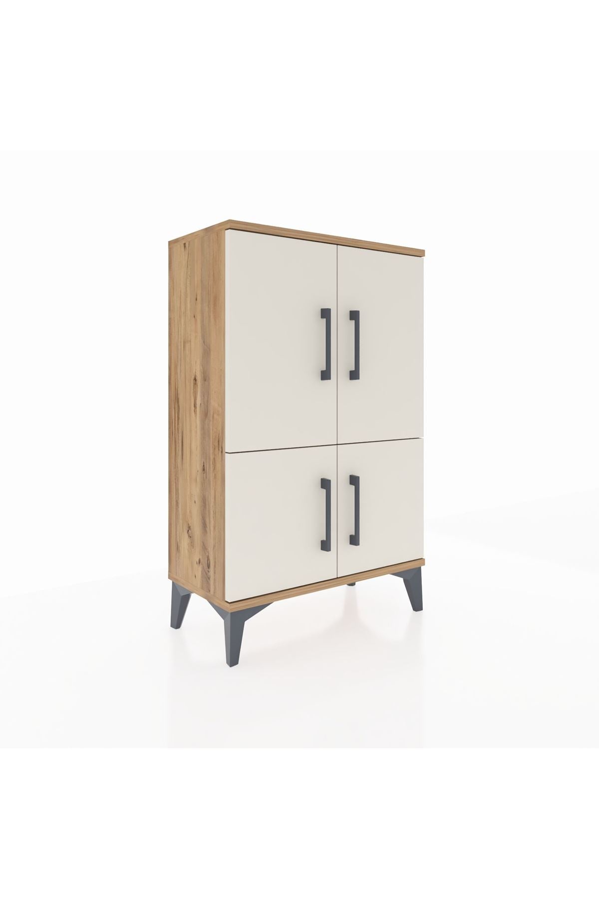 Arges Komodin 2 Raflı 4 Kapaklı 60x30x96 - S14M039V7A