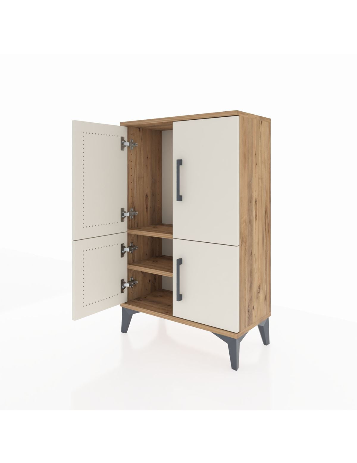 Arges Komodin 2 Raflı 4 Kapaklı 60x30x96 - S14M039V7A