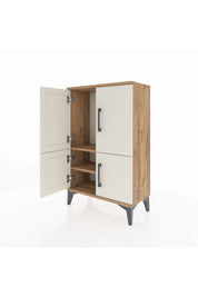Arges Komodin 2 Raflı 4 Kapaklı 60x30x96 - S14M039V7A