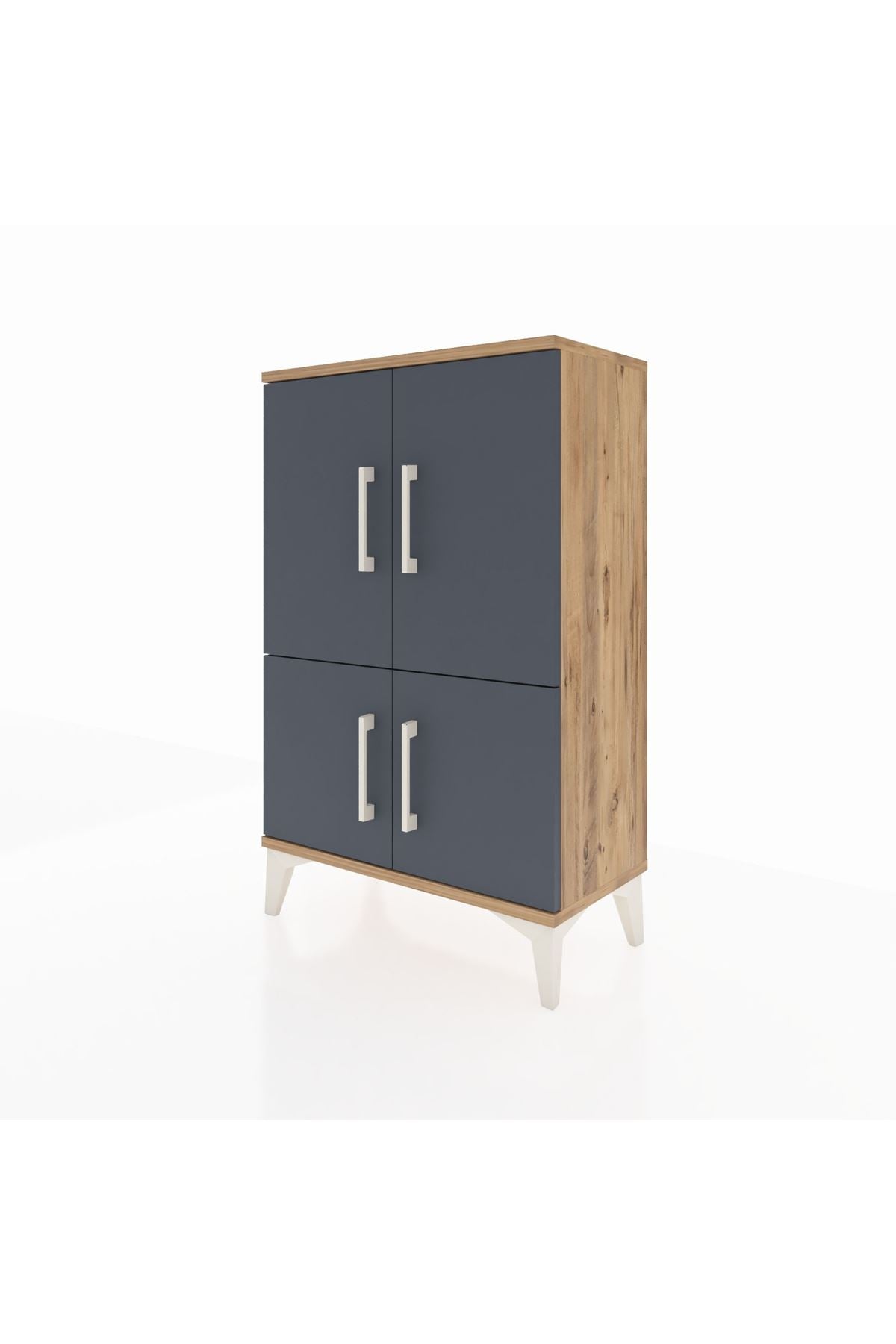Arges Komodin 2 Raflı 4 Kapaklı 60x30x96 - S14M039V8A