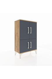 Arges Komodin 2 Raflı 4 Kapaklı 60x30x96 - S14M039V8A