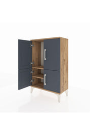 Arges Komodin 2 Raflı 4 Kapaklı 60x30x96 - S14M039V8A
