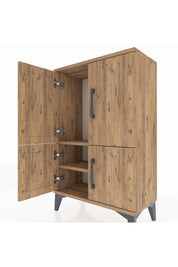 Arges Komodin 2 Raflı 4 Kapaklı 60x30x96 - S14M039V9A