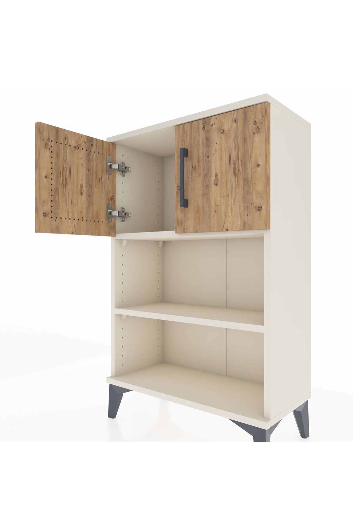 Arges Komodin 2 Raflı 2 Kapaklı 60x30x96 - S14M040V3A
