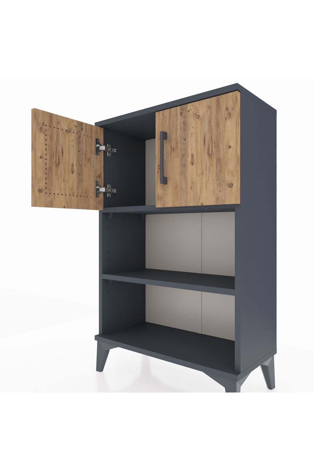 Arges Komodin 2 Raflı 2 Kapaklı 60x30x96 - S14M040V6A
